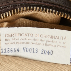 Pre Owned Bottega Veneta Dark Brown Intrecciato Leather Large Veneta Hobo