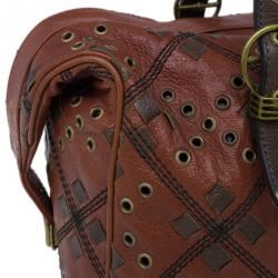 Pre Owned Bottega Veneta Orange Leather Boston Bag