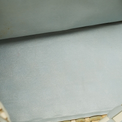 Pre Owned Bottega Veneta Light Blue/White Intrecciato Leather Tote