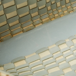 Pre Owned Bottega Veneta Light Blue/White Intrecciato Leather Tote