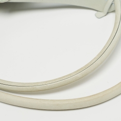 Pre Owned Bottega Veneta Light Blue/White Intrecciato Leather Tote