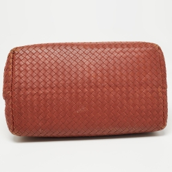 Pre Owned Bottega Veneta Brick Brown Intrecciato Leather Tote