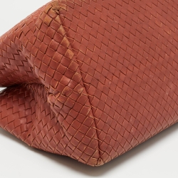 Pre Owned Bottega Veneta Brick Brown Intrecciato Leather Tote