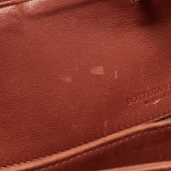 Pre Owned Bottega Veneta Brick Brown Intrecciato Leather Tote
