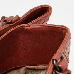 Pre Owned Bottega Veneta Brick Brown Intrecciato Leather Tote