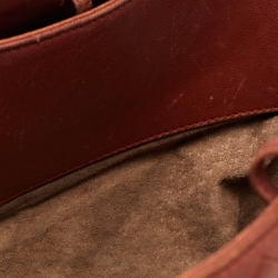 Pre Owned Bottega Veneta Brick Brown Intrecciato Leather Tote