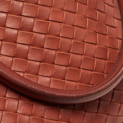 Pre Owned Bottega Veneta Brick Brown Intrecciato Leather Tote