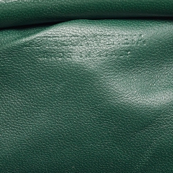 Pre Owned Bottega Veneta Green Intrecciato Leather Mini The Pouch Bag