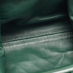 Pre Owned Bottega Veneta Green Intrecciato Leather Mini The Pouch Bag