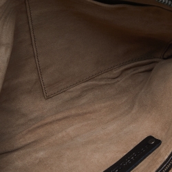 Pre Owned Bottega Veneta Metallic Intrecciato Leather Nodini Crossbody Bag