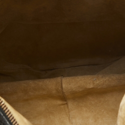 Pre Owned Bottega Veneta Black Shimmer Intrecciato Leather Buckle Detail Hobo