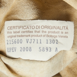 Pre Owned Bottega Veneta Black Shimmer Intrecciato Leather Buckle Detail Hobo