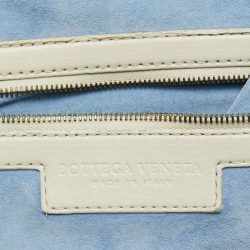 Pre Owned Bottega Veneta Cream Intrecciato Leather Frame Hobo