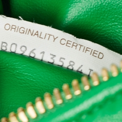 Pre Owned Bottega Veneta Green Intrecciato Leather Mini Jodie Hobo
