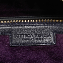 Pre Owned Bottega Veneta Dark Blue Intrecciato Leather Large Veneta Hobo