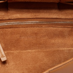 Pre Owned Bottega Veneta Brown Intrecciato Leather Arco Tote