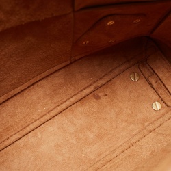 Pre Owned Bottega Veneta Brown Intrecciato Leather Arco Tote