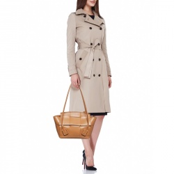 Pre Owned Bottega Veneta Brown Intrecciato Leather Arco Tote