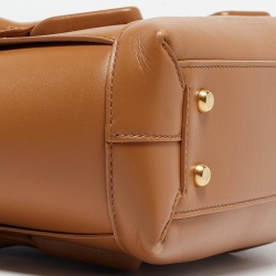 Pre Owned Bottega Veneta Brown Intrecciato Leather Arco Tote