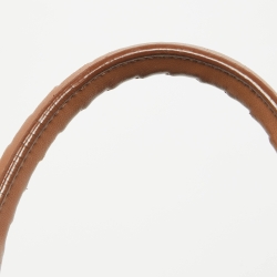 Pre Owned Bottega Veneta Brown Intrecciato Leather Zip Satchel