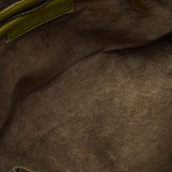 Pre Owned Bottega Veneta Green Intrecciato Leather Nodini Crossbody Bag