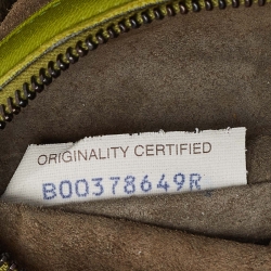 Pre Owned Bottega Veneta Green Intrecciato Leather Nodini Crossbody Bag