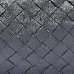 Pre Owned Bottega Veneta Grey Intrecciato Leather Mini Jodie Hobo