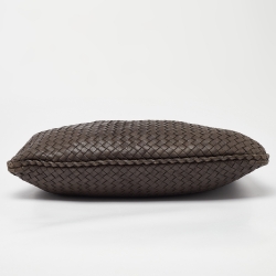 Pre Owned Bottega Veneta Brown Intrecciato Leather Large Veneta Hobo