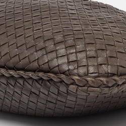 Pre Owned Bottega Veneta Brown Intrecciato Leather Large Veneta Hobo