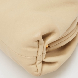 Pre Owned Bottega Veneta Light Beige Leather Mini The Pouch Bag