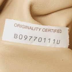 Pre Owned Bottega Veneta Light Beige Leather Mini The Pouch Bag