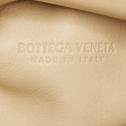 Pre Owned Bottega Veneta Light Beige Leather Mini The Pouch Bag