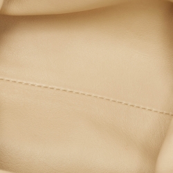 Pre Owned Bottega Veneta Light Beige Leather Mini The Pouch Bag