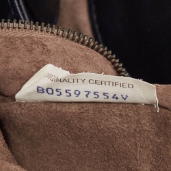 Pre Owned Bottega Veneta Navy Blue Intrecciato Leather Medium Olimpia Flap Shoulder Bag