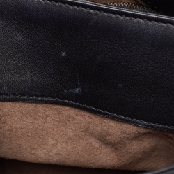 Pre Owned Bottega Veneta Navy Blue Intrecciato Leather Medium Olimpia Flap Shoulder Bag