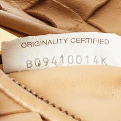 Pre Owned Bottega Veneta Beige Intrecciato Leather Mini Jodie Hobo