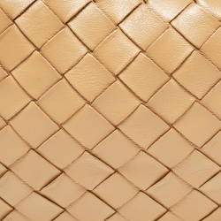 Pre Owned Bottega Veneta Beige Intrecciato Leather Mini Jodie Hobo