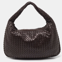 Pre Owned Bottega Veneta Brown Intrecciato Leather Hobo