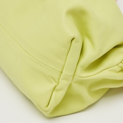 Pre Owned Bottega Veneta Light Green Leather The Chain Pouch Bag
