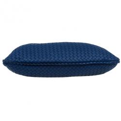 Pre Owned Bottega Veneta Atlantic Blue Nappa Leather Intrecciato Hobo