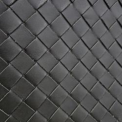 Pre Owned Bottega Veneta Deep Khaki Leather Mesh Clutch Bag