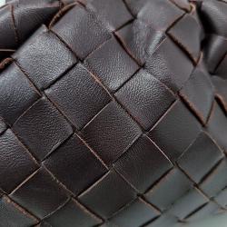 Pre Owned Bottega Veneta Purple Leather Mesh Butter Crossbody Bag