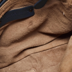 Pre Owned Bottega Veneta Teal Intrecciato Leather Nodini Crossbody Bag