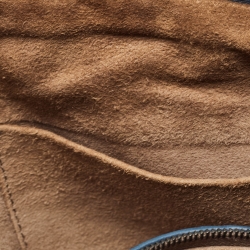 Pre Owned Bottega Veneta Teal Intrecciato Leather Nodini Crossbody Bag