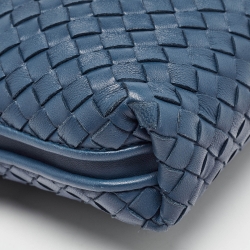 Pre Owned Bottega Veneta Teal Intrecciato Leather Nodini Crossbody Bag