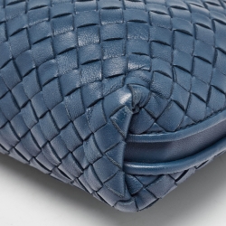 Pre Owned Bottega Veneta Teal Intrecciato Leather Nodini Crossbody Bag