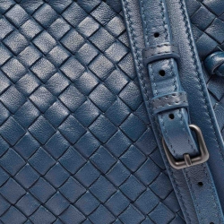 Pre Owned Bottega Veneta Teal Intrecciato Leather Nodini Crossbody Bag