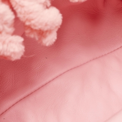 Pre Owned Bottega Veneta Pink Chenille Fabric Pouch Clutch