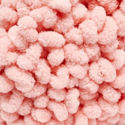 Pre Owned Bottega Veneta Pink Chenille Fabric Pouch Clutch