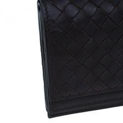 Pre Owned Bottega Veneta Brown Ebana Intrecciato Nappa Continental Wallet